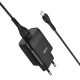 Зарядний пристрій Hoco C72Q Glorious, QC3.0, кабель MicroUSB, Black