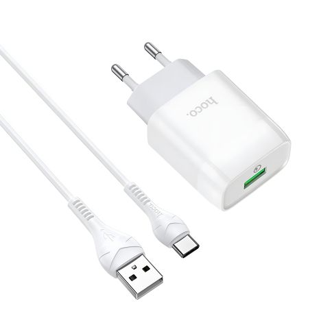 Зарядное устройство Hoco C72Q Glorious QC3.0 Type-C White Зарядное устройство Hoco C72Q Glorious QC3.0 Type-C White