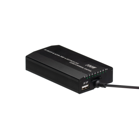 Универсальное Зарядное Устройство Для Ноутбука 100w 8 Pin + Авто Адаптер Черный