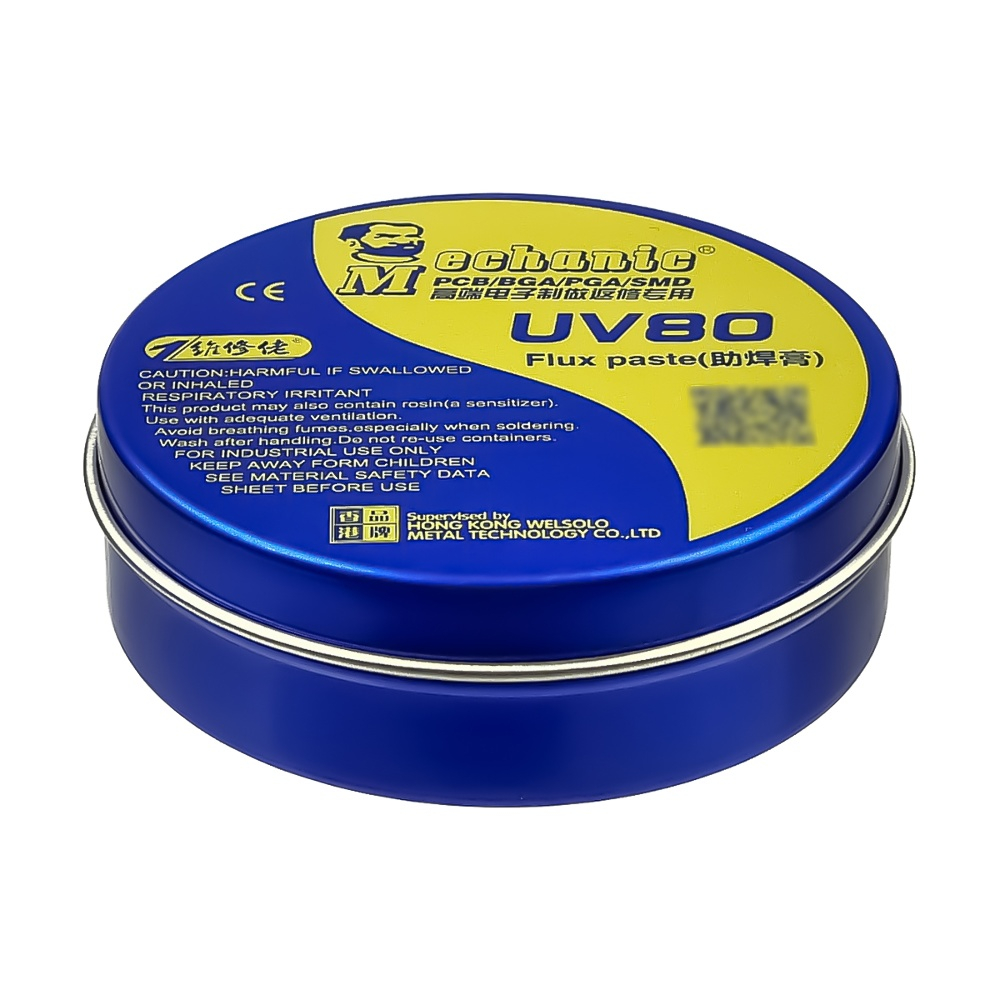 Флюс-паста Mechanic UV80 60 гр (без содержания галогенов) Флюс-паста Mechanic UV80 60 гр (без содержания галогенов)