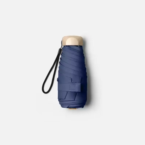 Зонт карманный UPF50DB от дождя и солнца dark blue
