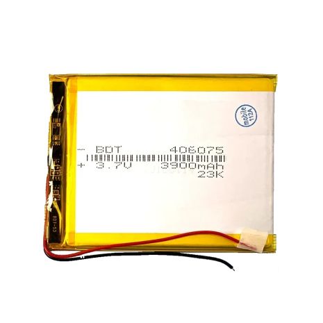 Аккумулятор универсальный 406075 74 х 59 х 3 мм, 3900 mAh 3.7V