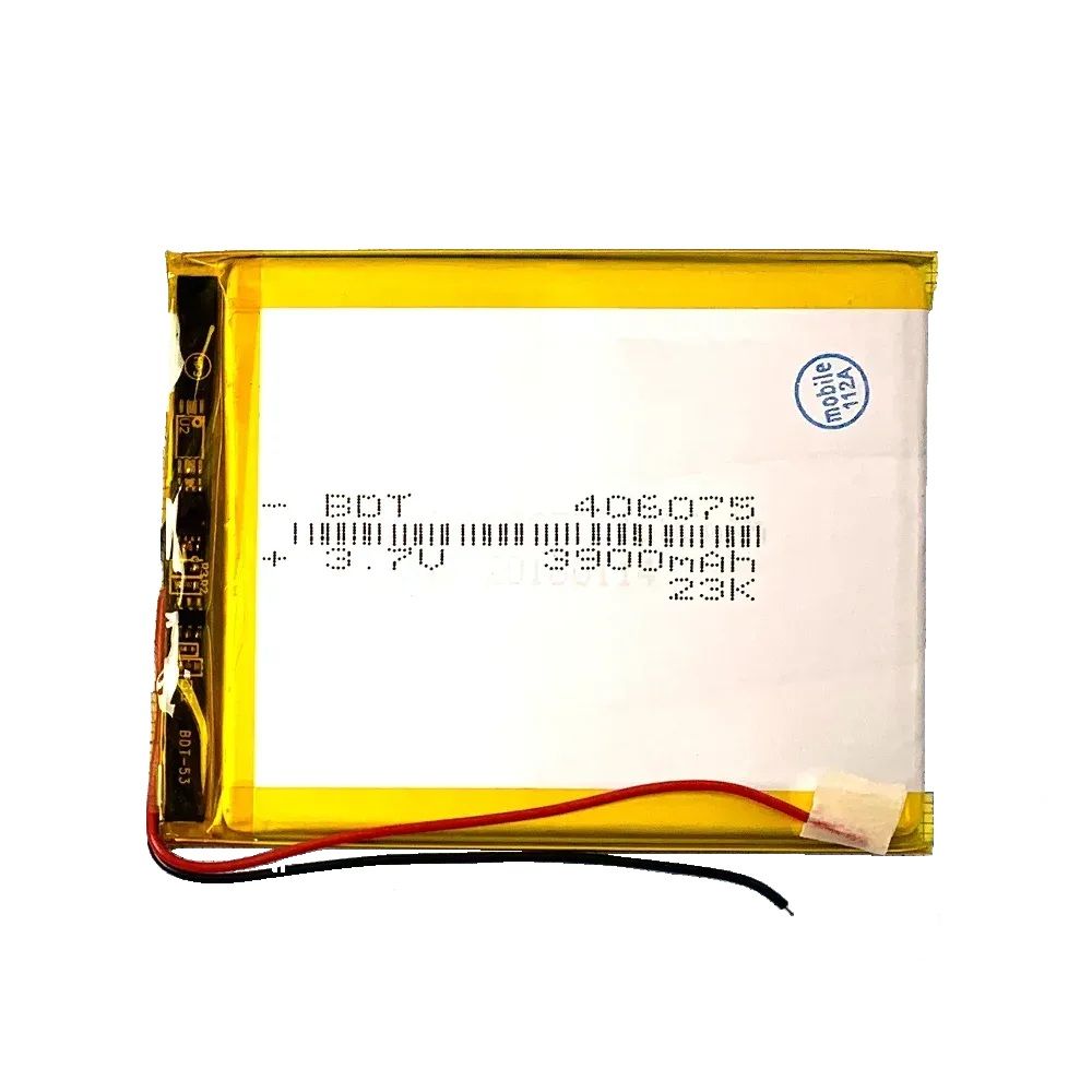 Аккумулятор универсальный 406075 74 х 59 х 3 мм, 3900 mAh 3.7V Аккумулятор универсальный 406075 74 х 59 х 3 мм, 3900 mAh 3.7V