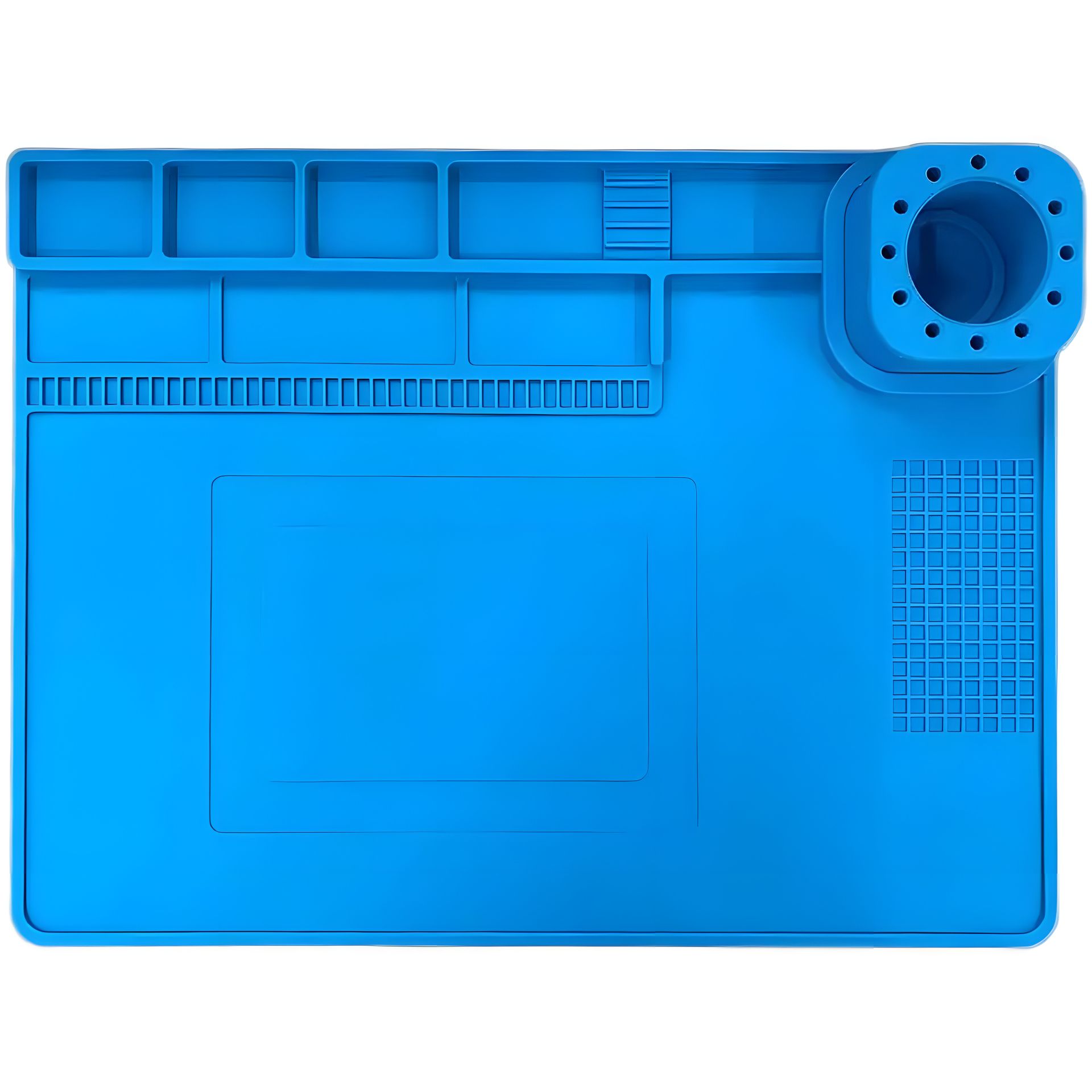 Силиконовый термостойкий коврик TELIJIA TE-722 для пайки и ремонта техники 400x300mm Blue Силиконовый термостойкий коврик TELIJIA TE-722 для пайки и ремонта техники 400x300mm Blue