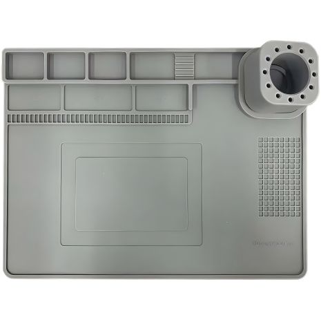 Теплоизоляционный силиконовый коврик TELIJIA TE-722 для пайки и ремонта техники 400x300mm Grey