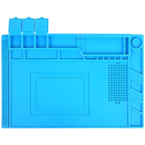 Силиконовый термостойкий коврик для пайки Mechanic V51, 450x300 мм, синий