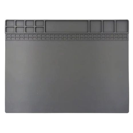 Мат силиконовый, термоустойчивый Aida A-220, для ремонта портативной техники и раскладки запчастей (405x305мм)