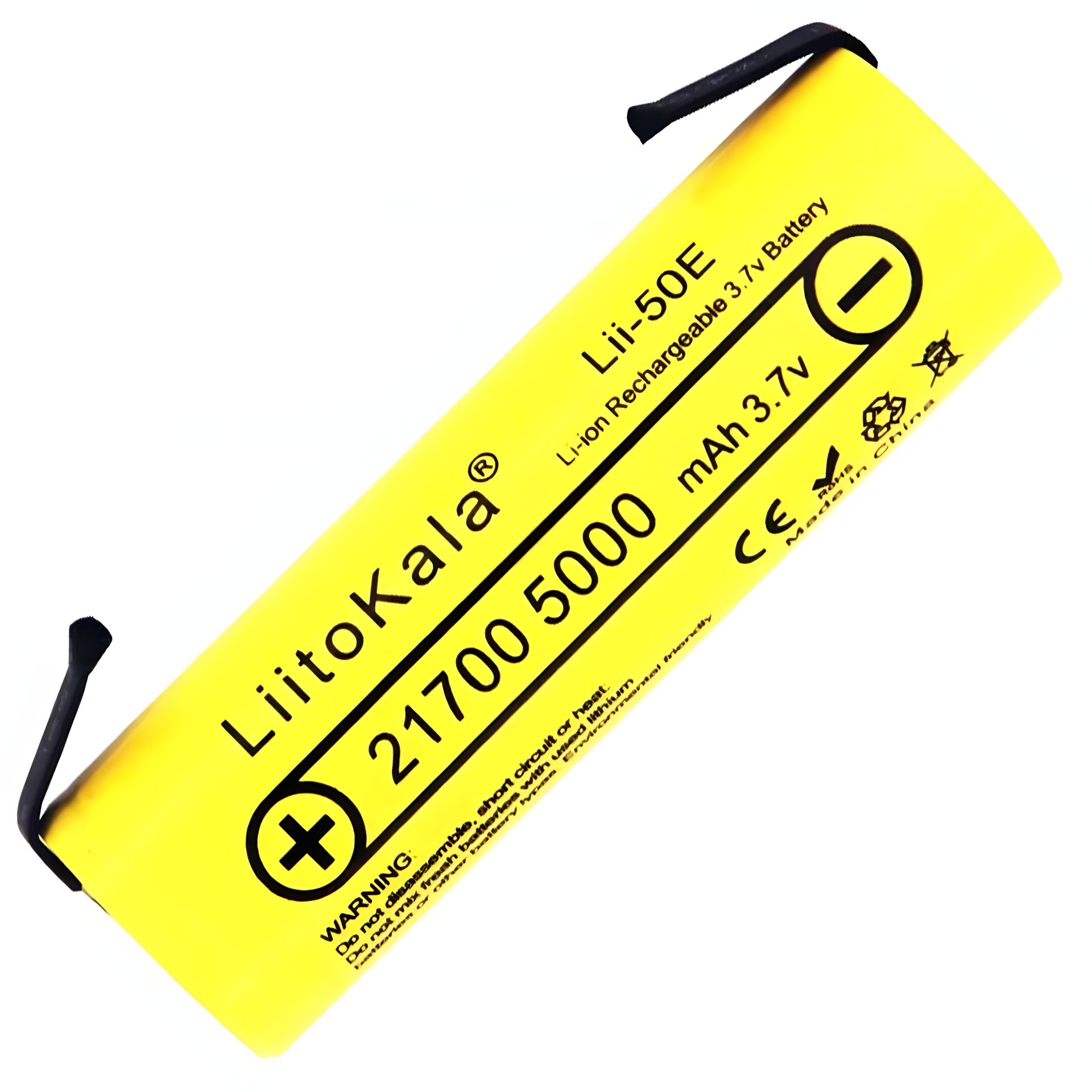 Высокотоковый аккумулятор LiitoKala Lii-50E-N 21700, 15А (25A), 5000 mAh, под пайку, оригинал Высокотоковый аккумулятор LiitoKala Lii-50E-N 21700, 15А (25A), 5000 mAh, под пайку, оригинал