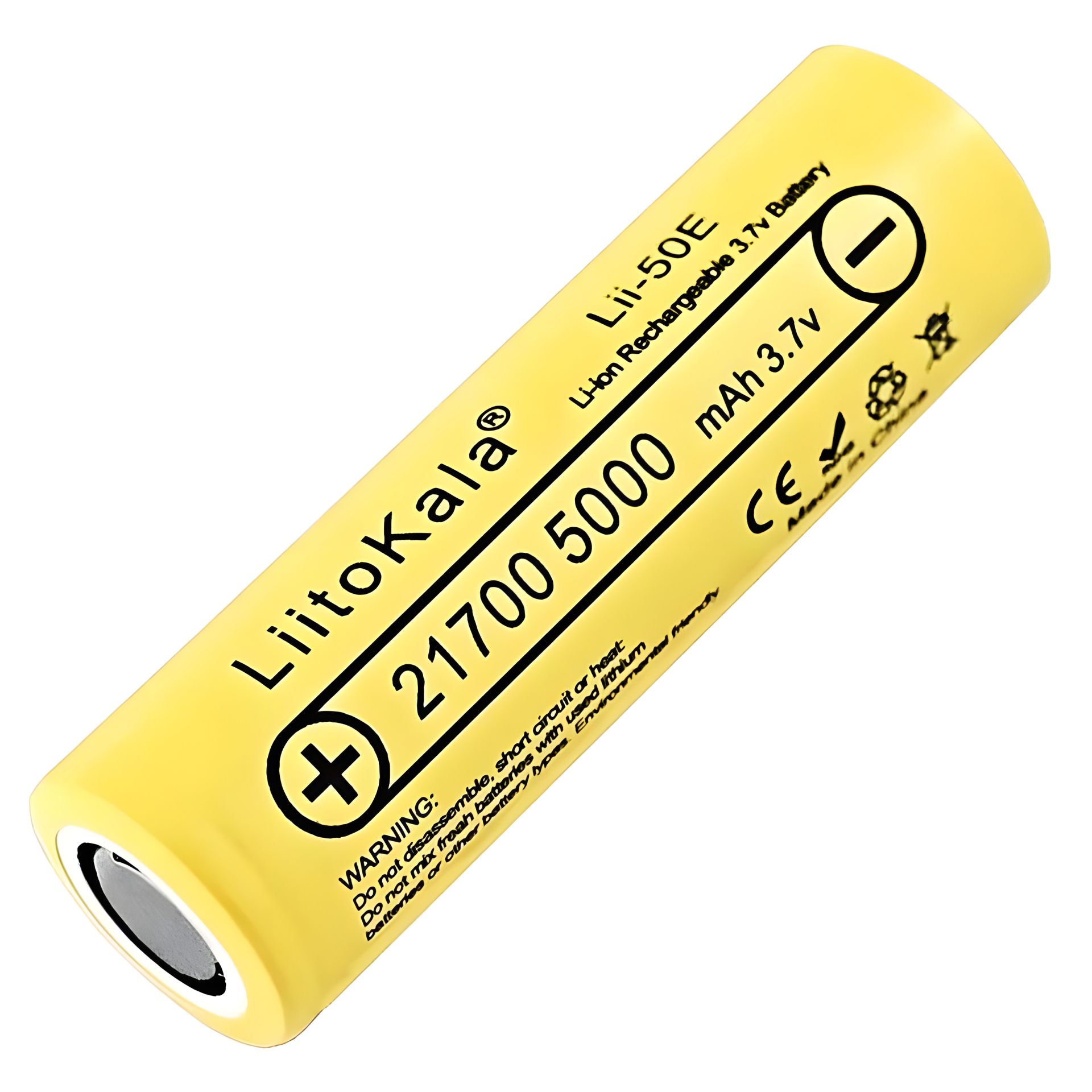 Аккумулятор LiitoKala Lii-50E 21700, высокотоковый, 15А, 5000 mah, плоский контакт, оригинал Аккумулятор LiitoKala Lii-50E 21700, высокотоковый, 15А, 5000 mah, плоский контакт, оригинал
