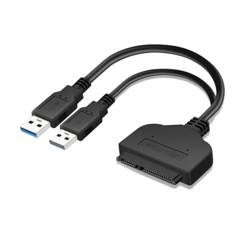 Адаптер Sata To USB 3.0+2.0 Hard Drive HDD/SSD 2.5 Inches External Hard Drive 22 Pin Sata III Cable Black