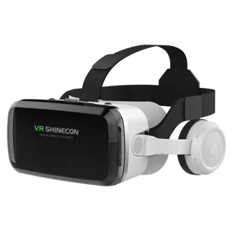 Очки виртуальной реальности с наушниками Shinecon SC-G04BS черно-белые