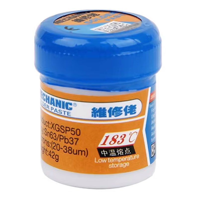 Паяльна паста BGA Mechanic XGSP50, Sn 63%, Pb 37%, температура 183°C, 42 г Паяльна паста BGA Mechanic XGSP50, Sn 63%, Pb 37%, температура 183°C, 42 г