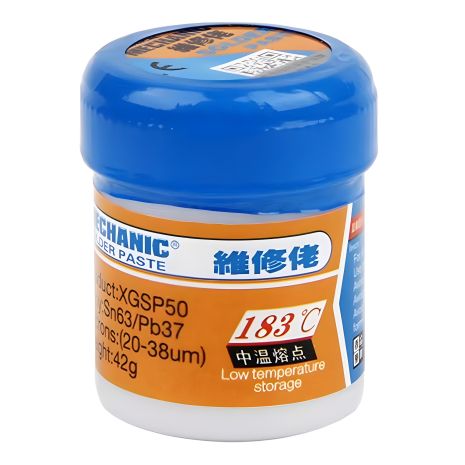 Паяльная паста для BGA Mechanic XGSP50 / Sn 63%, Pb 37% / 183°C / 42 г