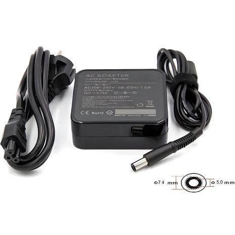 Ноутбучный блок питания PowerPlant HP 220V, 19V 90W 4.74A (7.4*5.0) wall mount