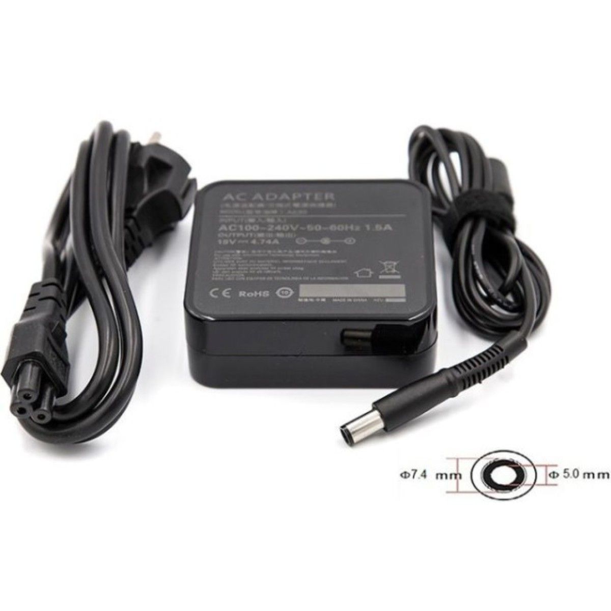Блок живлення Power Plant для ноутбуків HP, 220V, 19V, 90W, 4.74A (7.4*5.0) настінний Блок живлення Power Plant для ноутбуків HP, 220V, 19V, 90W, 4.74A (7.4*5.0) настінний
