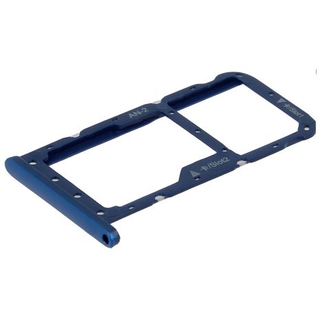 Держатель SIM карты для Huawei P20 Lite, Nova 3e, синий на 2 SIM