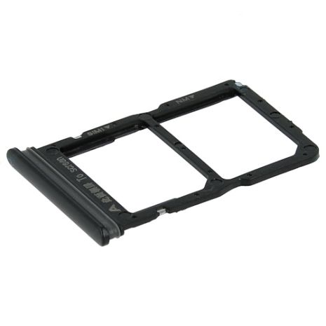 Держатель Sim карты Huawei P Smart S 2020, Y8p, черный на 2 Sim