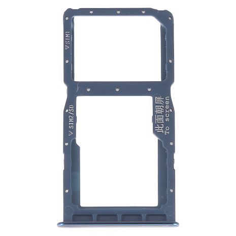 Синий держатель Sim карт на 2 Sim для Huawei P30 Lite, Nova 4e Синий держатель Sim карт на 2 Sim для Huawei P30 Lite, Nova 4e