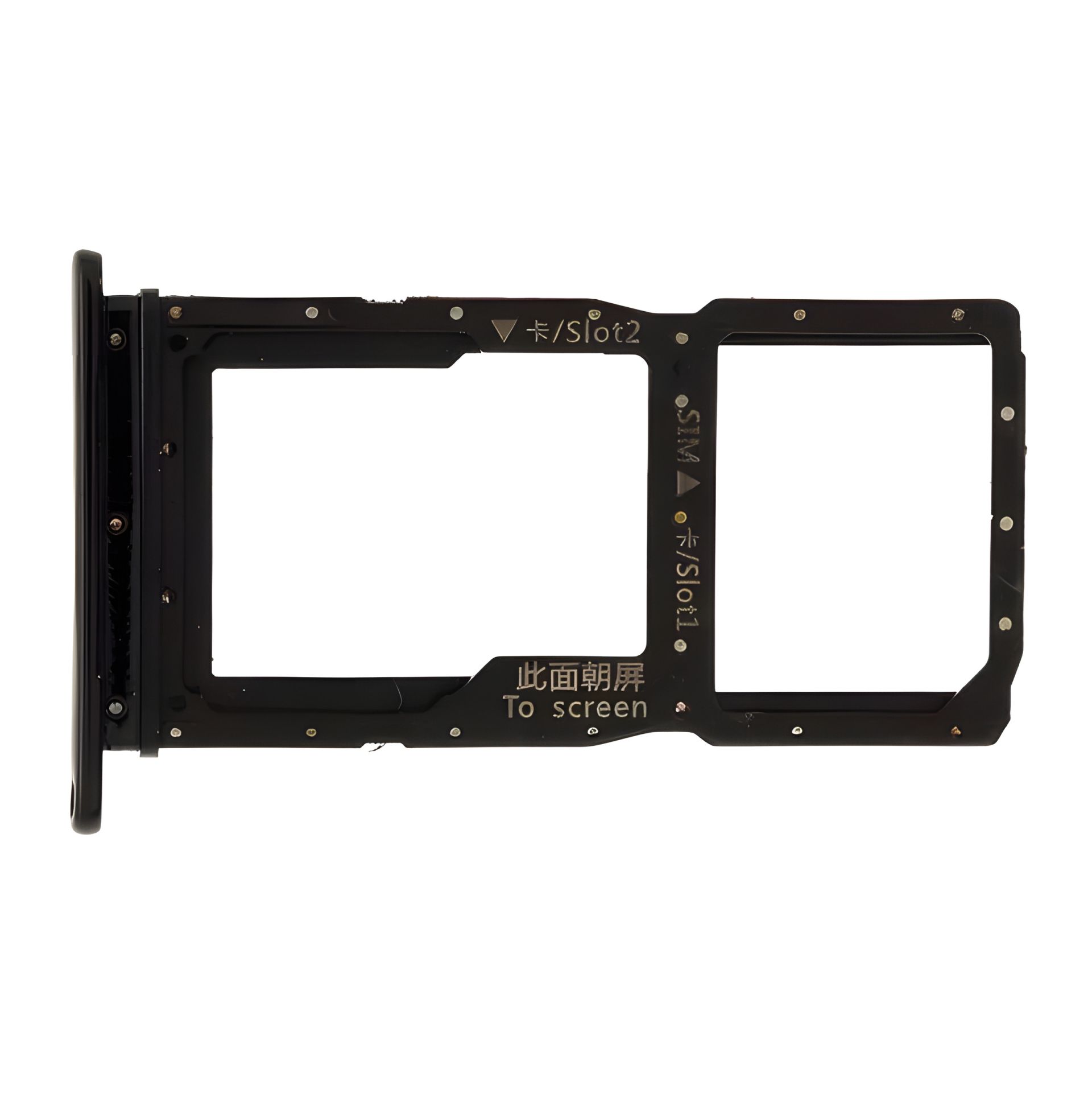 Держатель для Sim карты Huawei P Smart Z, Y9 Prime 2019, черный, на 2 Sim Держатель для Sim карты Huawei P Smart Z, Y9 Prime 2019, черный, на 2 Sim