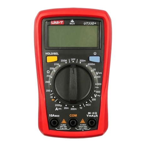 Мультиметр цифровой UNI-T UT33D+ с подсветкой (ток до 10А)