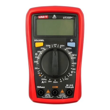 Цифровой мультиметр UNI-T UT33D+ с подсветкой (ток до 10А)