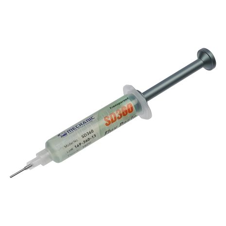 Паста-флюс Mechanic SD360 10мл в шприце P08, безотмывочная, слабоактивная