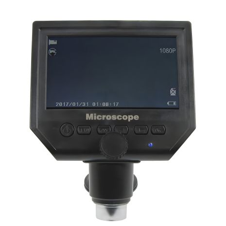 Цифровой микроскоп 4.3" с экраном и записью на microSD, фокус 20-120 мм, 600x (G600)