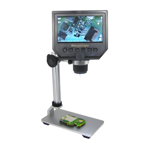 Цифровой микроскоп G600+ с 4.3" монитором и штативом (видео и фото запись на microSD, фокус 20-120 мм, увеличение 600X) Цифровой микроскоп G600+ с 4.3" монитором и штативом (видео и фото запись на microSD, фокус 20-120 мм, увеличение 600X)