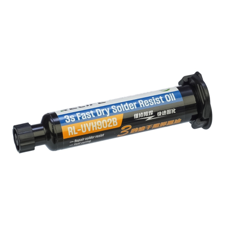 Лак ізоляційний Relife RL-UVH902B 3S швидковисихаючий, чорний, в шприці, 10 ml