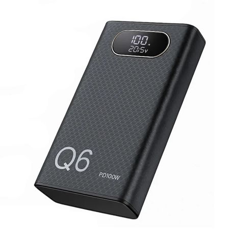 Корпус для Multi-powerbank Q6, на 6 элементов 21700 до 100W, черный