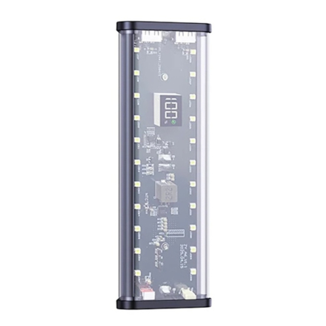 Корпус Multi-powerbank A6, под элементы 18650 до 6 шт, 22.5W, с боковой LED подсветкой прозрачный