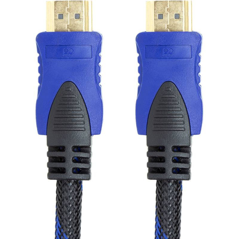 Відео кабель PowerPlant HDMI - HDMI, 2м, позолочені конектори, 1.4V, Nylon, Double ferrites