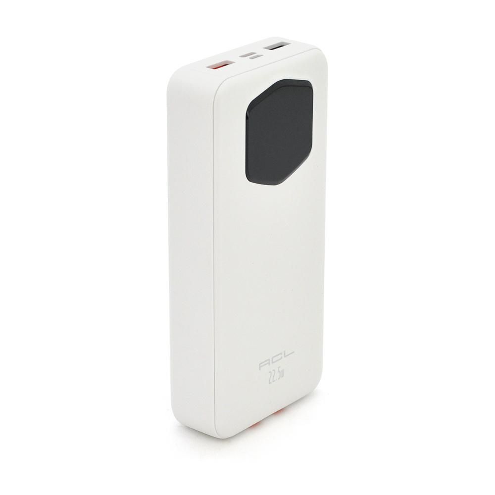 Повербанк ACL PW-140 (PD 20W + QC3.0 22.5W/Type-C/Lightning/20000 mAh) White Повербанк ACL PW-140 (PD 20W + QC3.0 22.5W/Type-C/Lightning/20000 mAh) White
