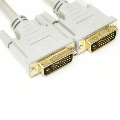 Видео кабель PowerPlant DVI-D 24M-24M, 1.5м, с двумя ферритами