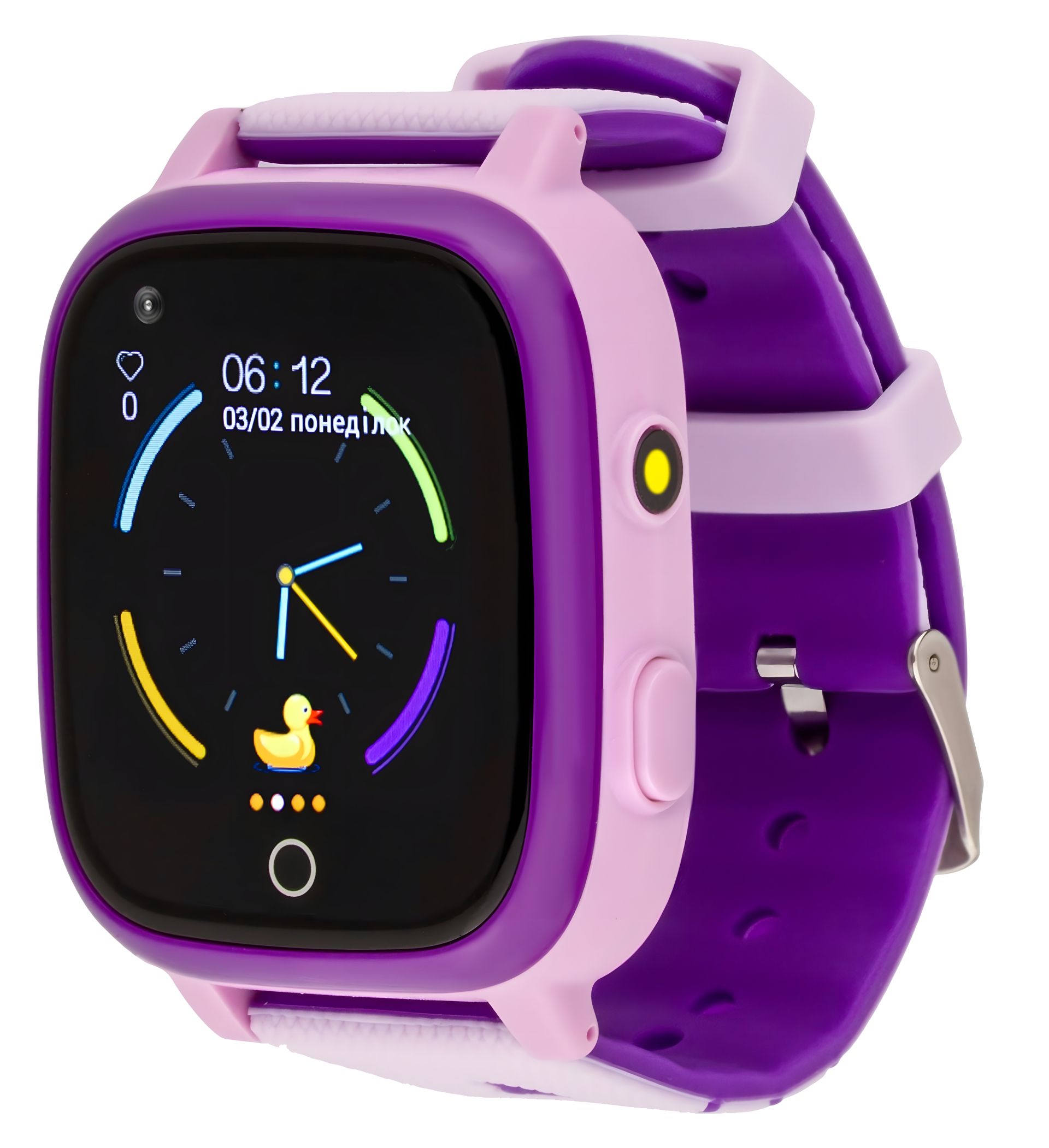Детские смарт-часы с термометром AmiGo GO005 4G WIFI Purple UA UCRF Детские смарт-часы с термометром AmiGo GO005 4G WIFI Purple UA UCRF