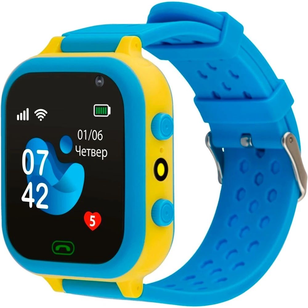Детские смарт-часы AmiGo GO009 Camera+Led Blue/yellow UA UCRF Детские смарт-часы AmiGo GO009 Camera+Led Blue/yellow UA UCRF