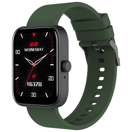 Умные часы 2E Alpha SQ Music Edition 46mm черные/зеленые UA UCRF