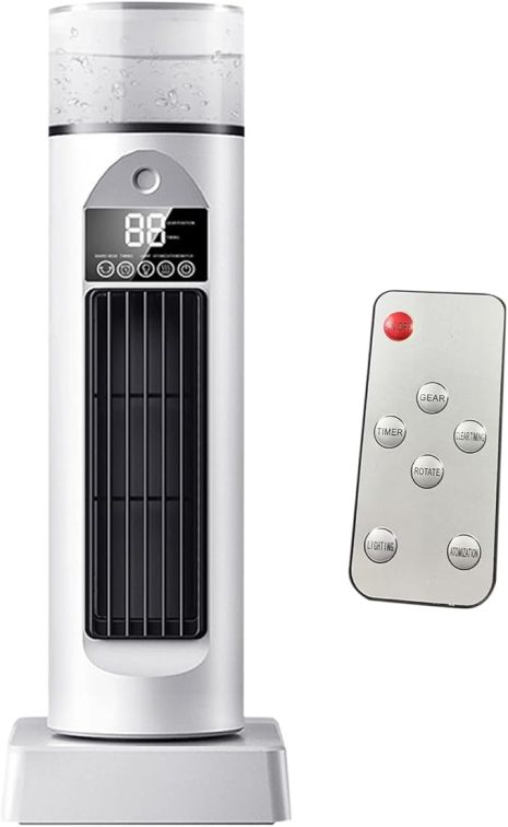 Башенный беспроводной вентилятор BYM-907S с питанием от USB, функцией увлажнения, подсветкой и пультом white Башенный беспроводной вентилятор BYM-907S с питанием от USB, функцией увлажнения, подсветкой и пультом white