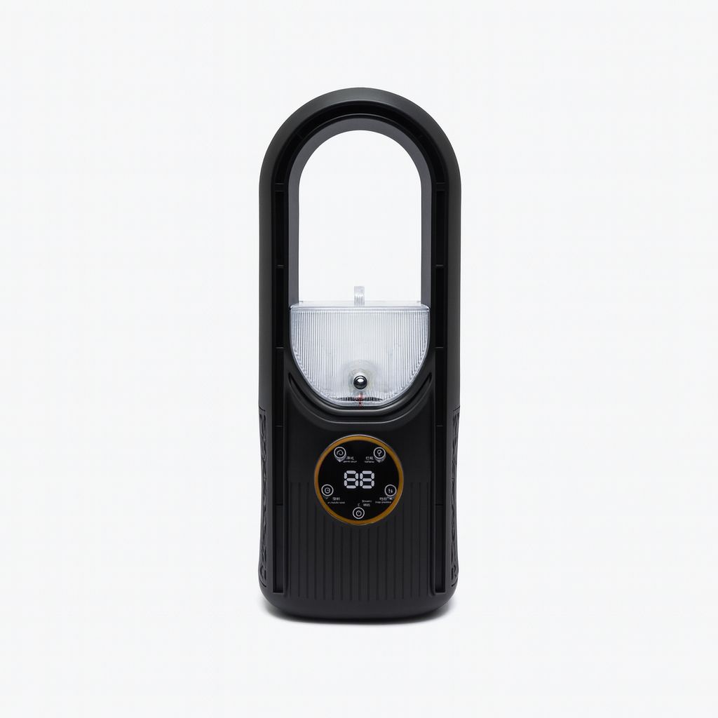 Настольный безлопастный беспроводной вентилятор BYM-908S с функцией увлажнения и подсветкой black Настольный безлопастный беспроводной вентилятор BYM-908S с функцией увлажнения и подсветкой black