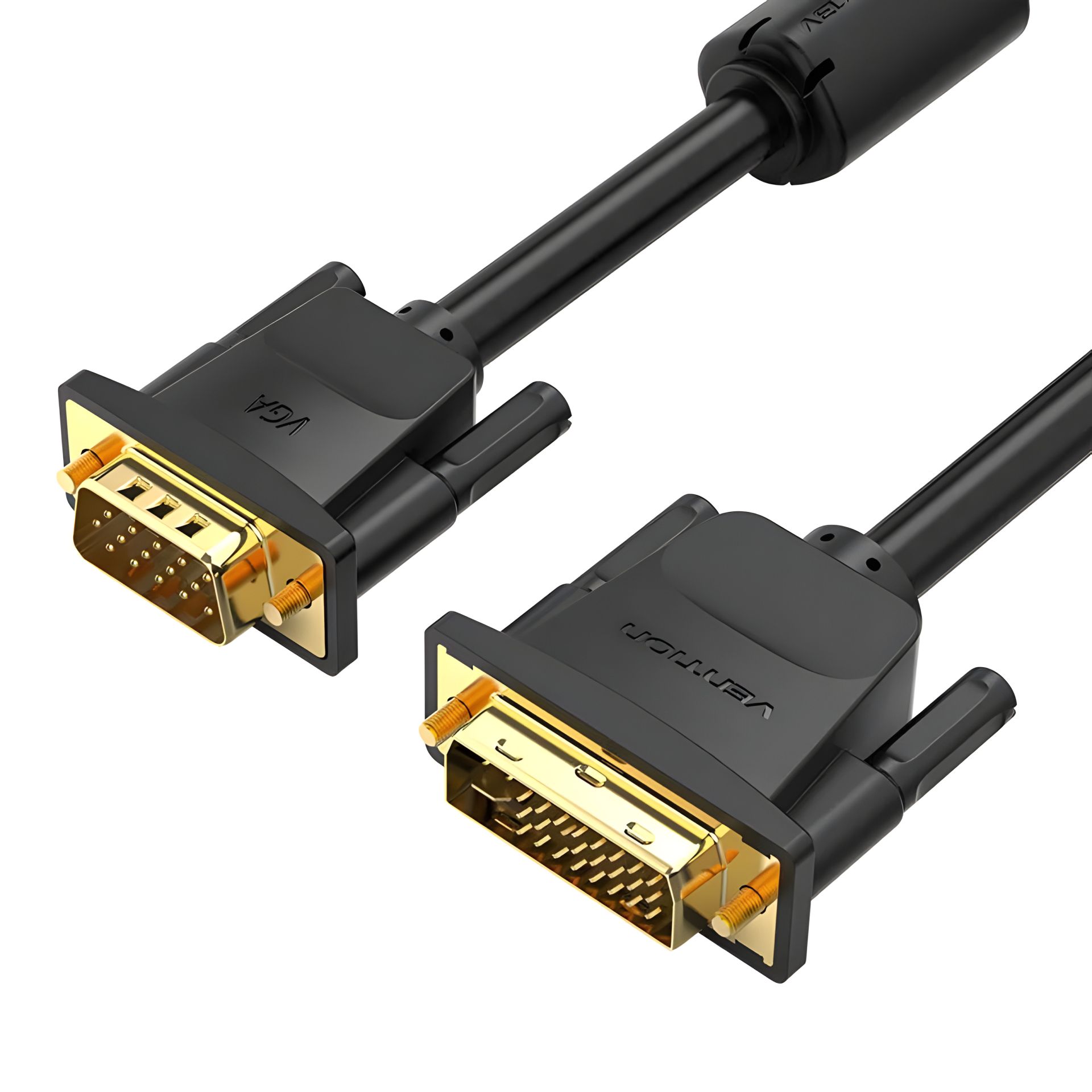 Кабель Vention DVI(24+5) до VGA, 3M, Чорний (EACBI) Кабель Vention DVI(24+5) до VGA, 3M, Чорний (EACBI)