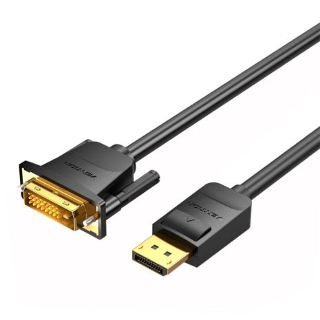 Кабель Vention DP to DVI Cable 2M Черный (HAFBH)