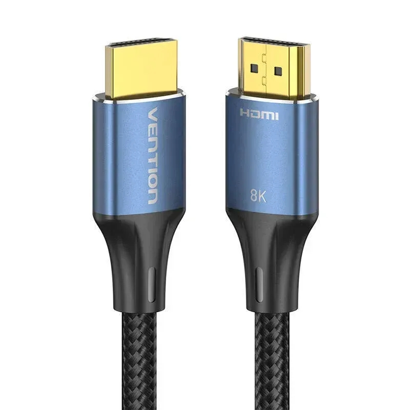 Кабель Vention Cotton Braided HDMI-A Male to Male HD v2.1 Cable 8K 2M Blue Aluminum Alloy Type (ALGLH) Кабель Vention Cotton Braided HDMI-A Male to Male HD v2.1 Cable 8K 2M Blue Aluminum Alloy Type (ALGLH)