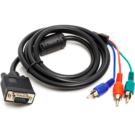 VGA to 3 RCA Converter Adapter Cable 1080p for HDTV