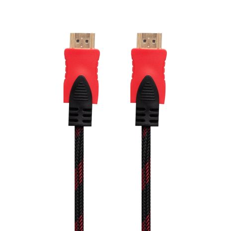 HDMI-HDMI кабель, 1.4V, 5m (Тканинний провід) Чорно-Червоний HDMI-HDMI кабель, 1.4V, 5m (Тканинний провід) Чорно-Червоний