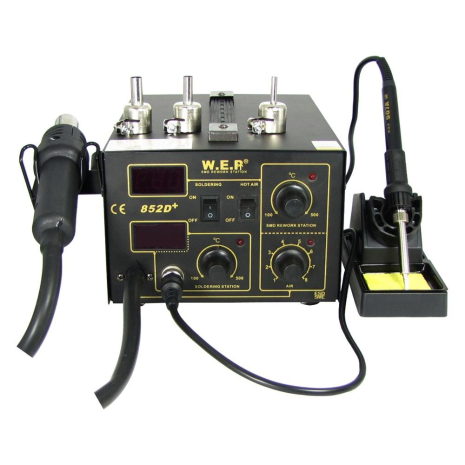 Паяльна станція WEP 852D+ компресорна, фен, паяльник