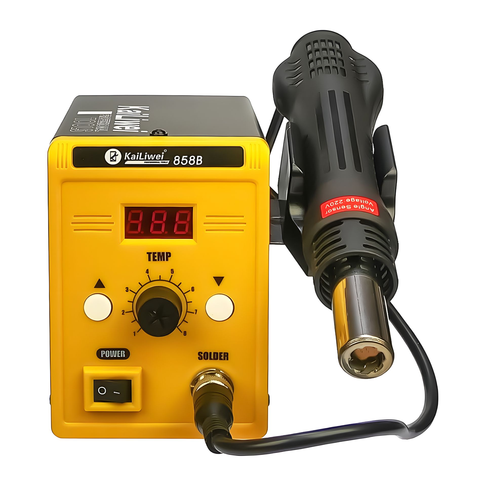 Паяльна станція KaiLiwei 858B з феном, цифрова індикація (220V, 700W) Паяльна станція KaiLiwei 858B з феном, цифрова індикація (220V, 700W)