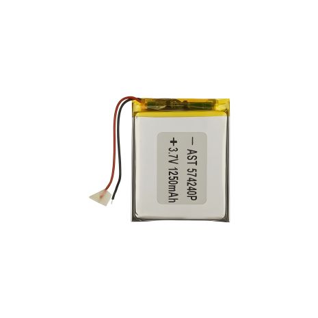 Универсальный аккумулятор 574240P с контроллером, 5 х 40 х 51 мм, 1250 mAh (для смартфона и планшета)
