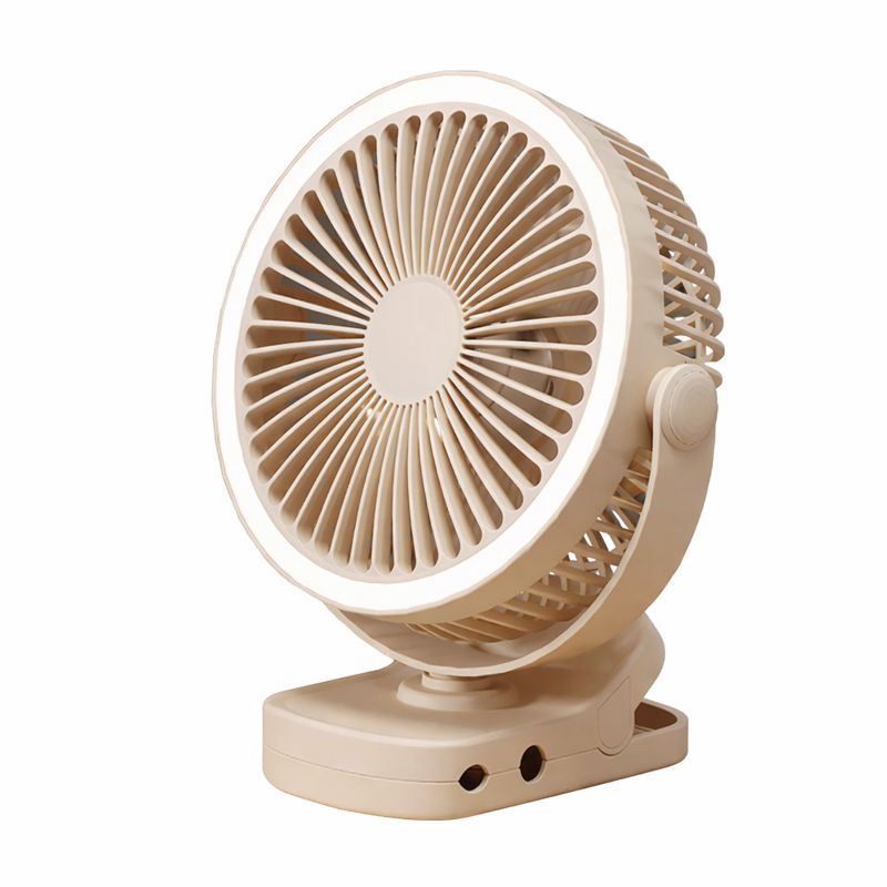 Бездротовий настільний вентилятор D1 з прищіпкою та підсвічуванням білий Бездротовий настільний вентилятор D1 з прищіпкою та підсвічуванням білий