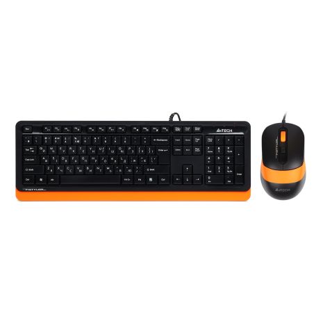 Комплект A4Tech Fstyler F1010 (клавиатура и мышь) Black/Orange