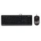 Комплект (клавіатура та миша) A4Tech Fstyler F1010, USB, 1.5m, Чорно-Сірий